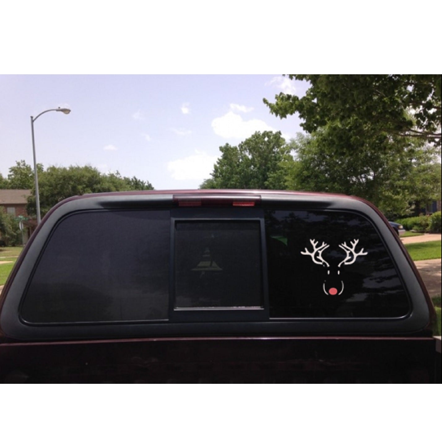 Reindeer Sticker Decal for the Christmas Season in Medium or Large Size: Stick on wall or vehicle