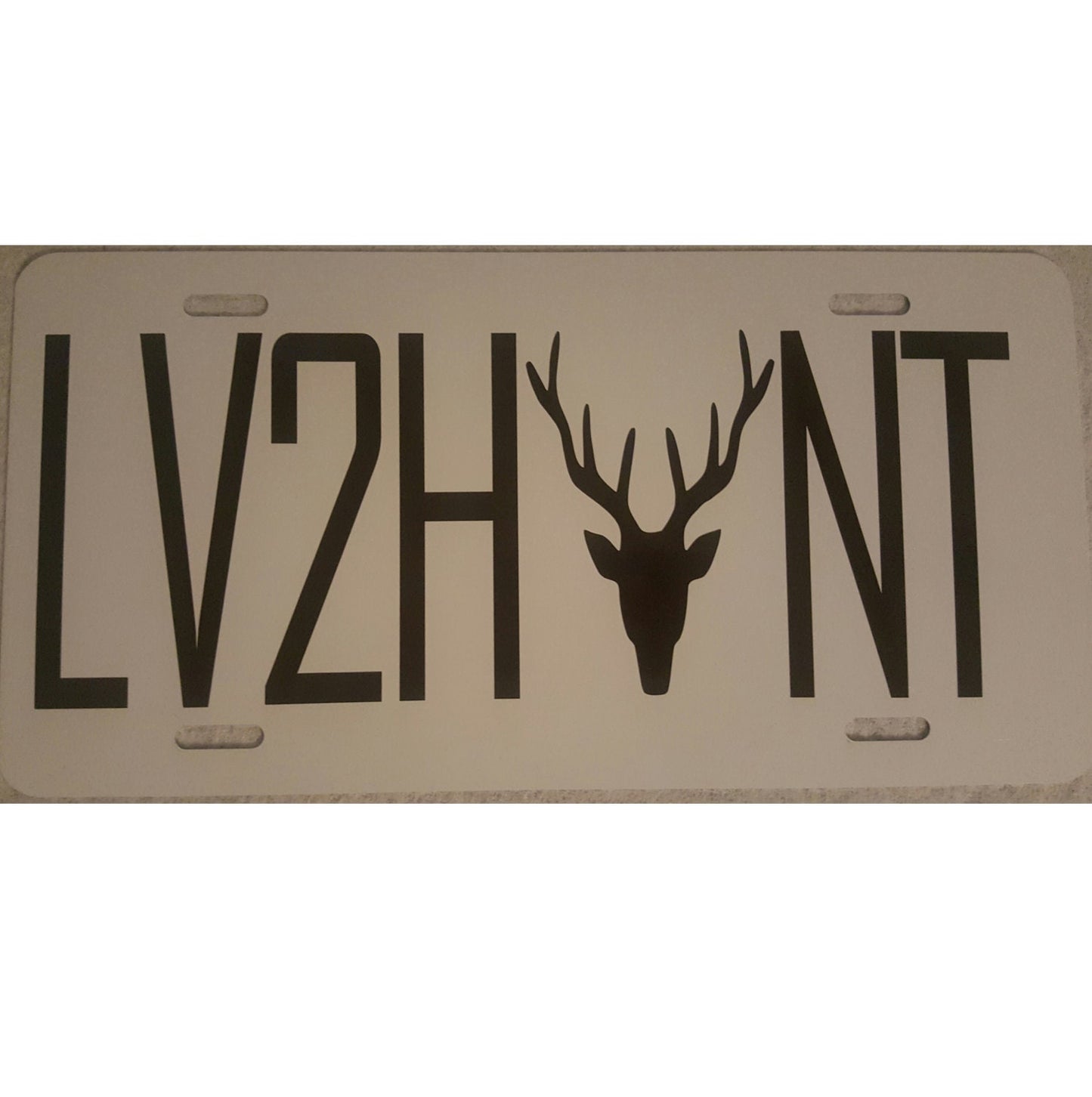 Love / Live to Hunt Vanity License Plate - Hunter's gift - customize color!