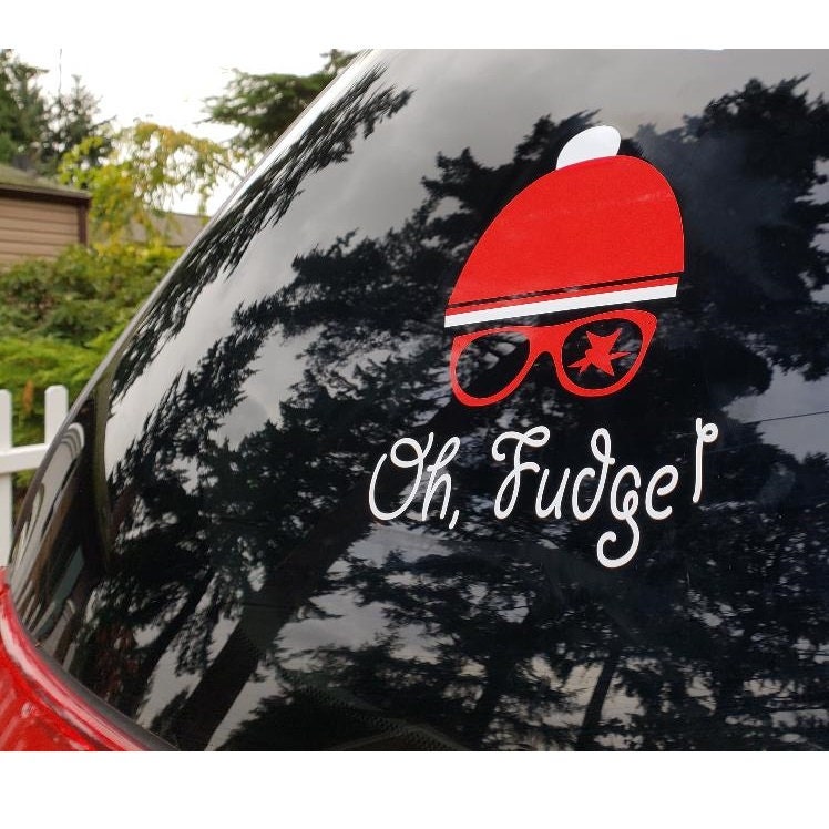 A Christmas Story Ralphie Oh Fudge! Red Rider You'll Shoot Your Eye Out Glasses, Hilarious Car accessory for the Holiday Season!