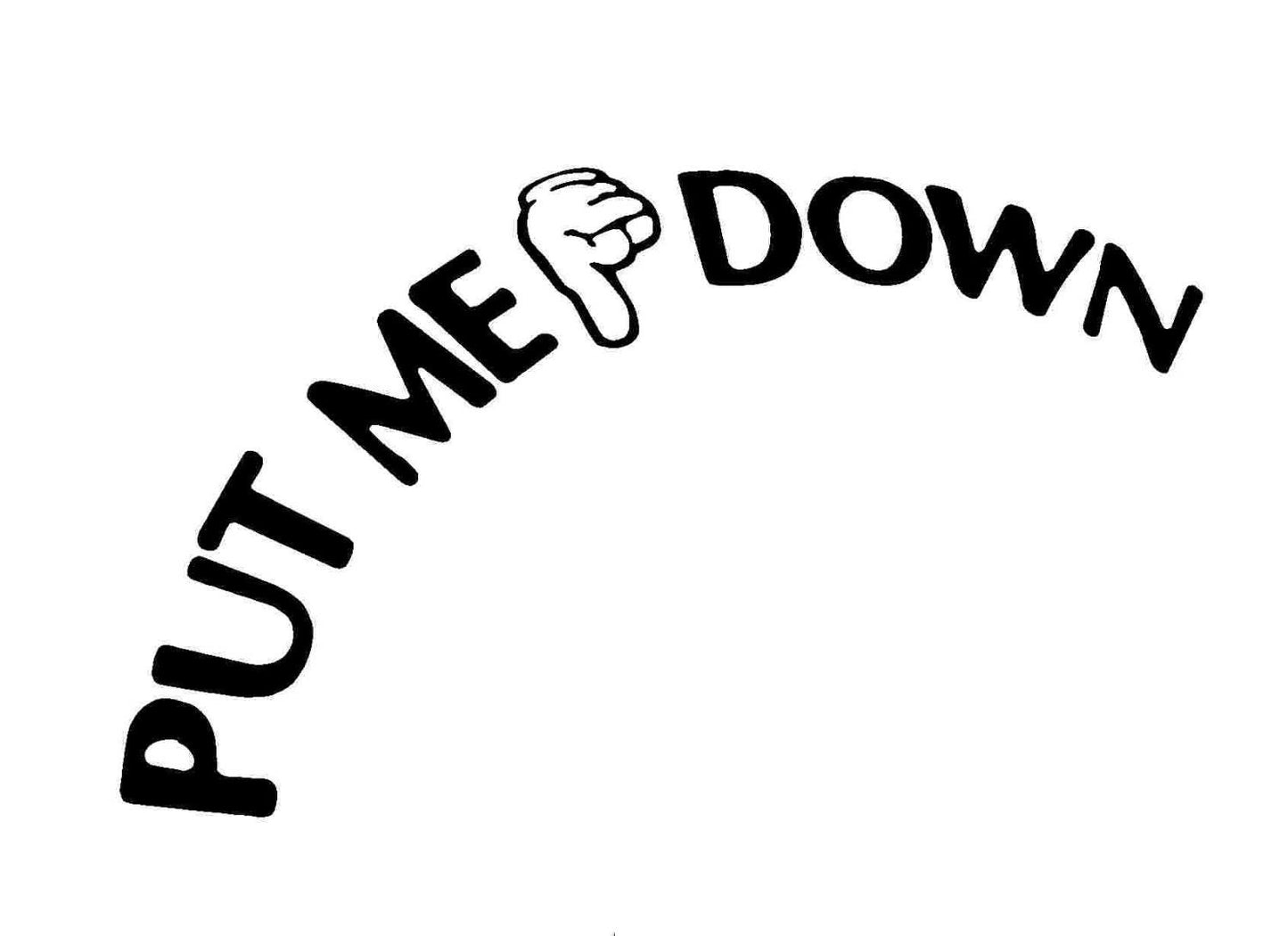 High quality moisture-resistant PUT ME DOWN Decal Bathroom Toilet Seat Vinyl Stickers, Gentle & Funny Reminder for Him