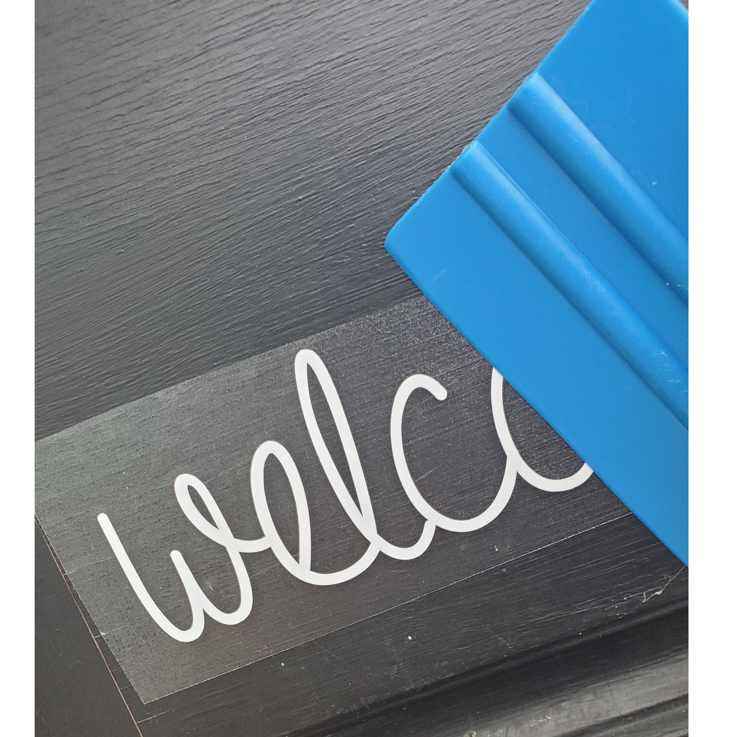 Welcome, Pair of Sticker Decals for Home Front Door or Window, Inviting to Visitors, 3 x 7 inches, Décor for Apartment, Condo, House, Dorm