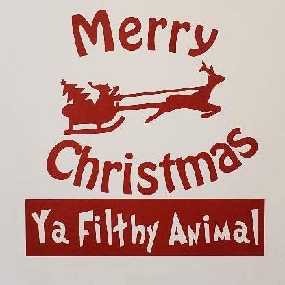 Kevin McCallister "Merry Christmas, Ya Filthy Animal" Sticker Decal Tribute to Home Alone