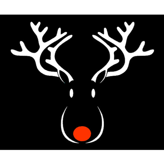 Reindeer Sticker Decal for the Christmas Season in Medium or Large Size: Stick on wall or vehicle