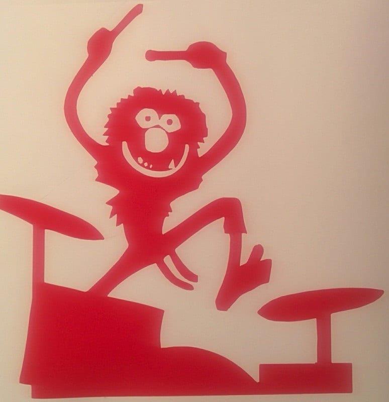 Animal Drummer Decal for Truck, Car, Locker, Tablet & More